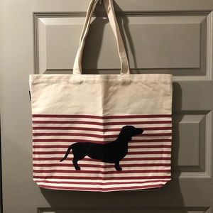 Dachshund Tote Hand Painted on a Jcrew Tote